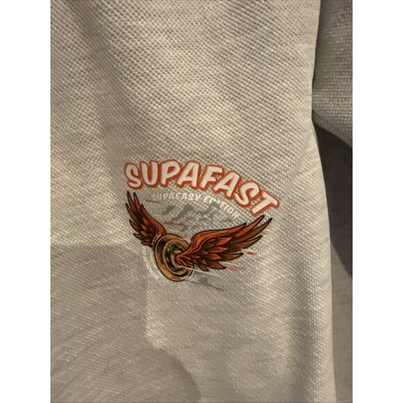 Winston Winners Heavyweight Collared Sweatshirt XL Grey With Blue Collar GUC - Picture 6 of 10